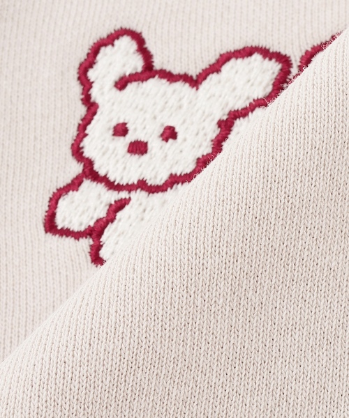 LOVETOXIC（ラブトキシック）の「【秒かわトップス】アニマル刺しゅうベーシックトレーナー（スウェット・キッズ・ホワイト系その他/アイボリー/チャコール/イエロー・S:140cm/130cm/M:150cm/L:160cm）」の10枚目の写真