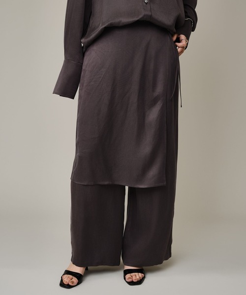 Chaos（カオス）の「Chaos(カオス)/リュシールスカートパンツ　【セットアップ可】（その他パンツ・レディース・ライトベージュ/グレー・FREE）」の2枚目の写真