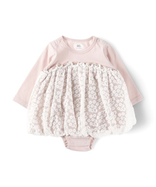 BRANSHES（ブランシェス）の「【お花シリーズ】チュールカバーオール（その他ベビー用品・キッズ・ピンク・70/80）」の2枚目の写真