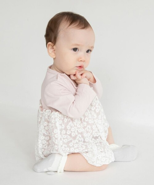 BRANSHES（ブランシェス）の「【お花シリーズ】チュールカバーオール（その他ベビー用品・キッズ・ピンク・70/80）」の7枚目の写真