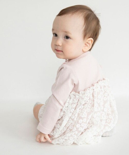 BRANSHES（ブランシェス）の「【お花シリーズ】チュールカバーオール（その他ベビー用品・キッズ・ピンク・70/80）」の9枚目の写真