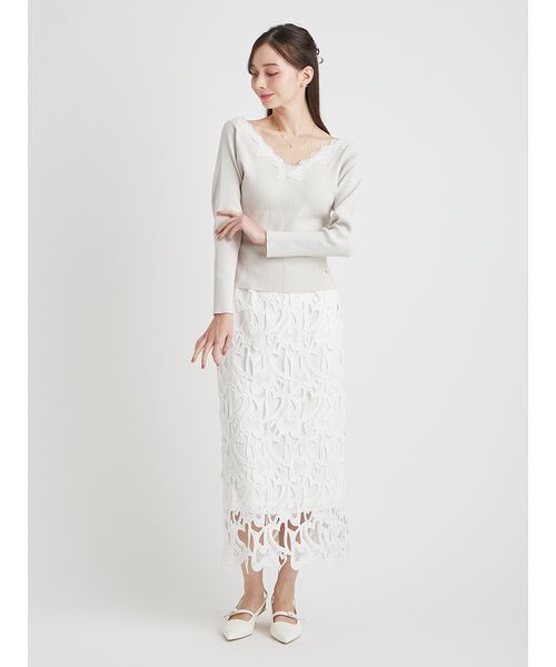 CELFORD(セルフォード)の「ハートレースニットプルオーバー(ニット/セーター・レディース・ブラック/ライトグレー/ピンク・F)」の15枚目の写真