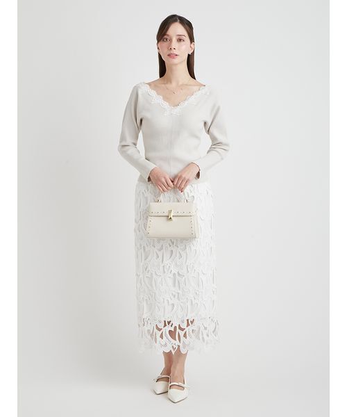 CELFORD(セルフォード)の「ハートレースニットプルオーバー(ニット/セーター・レディース・ブラック/ライトグレー/ピンク・F)」の13枚目の写真