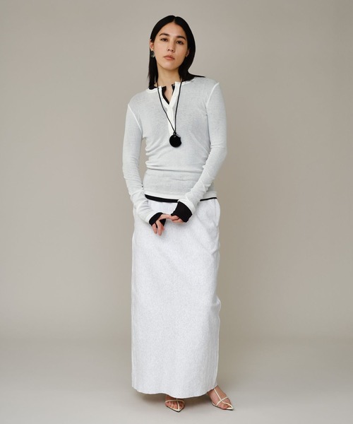 Chaos（カオス）の「Chaos(カオス)/ ◆WHY NOT NOW◆ クラヴスウェットスカート 【セットアップ可】（スカート・レディース・ネイビー/グレー系その他・FREE）」の3枚目の写真