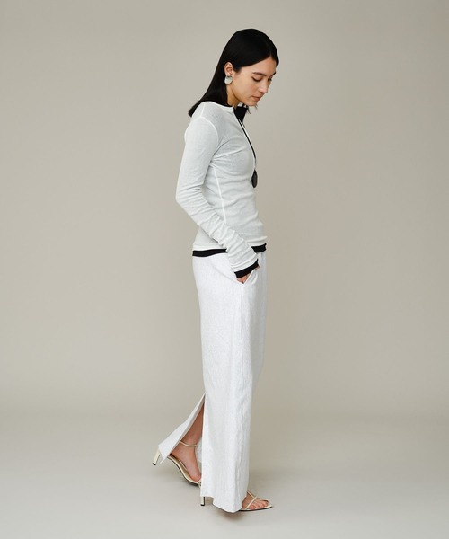 Chaos（カオス）の「Chaos(カオス)/ ◆WHY NOT NOW◆ クラヴスウェットスカート 【セットアップ可】（スカート・レディース・ネイビー/グレー系その他・FREE）」の4枚目の写真