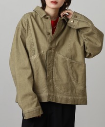 many men many mind（メニーメンメニーマインド）の「MANYMENMANYMINDS / ヴィンテージ加工コットンツイル/切替ジャケット（ミリタリージャケット）」