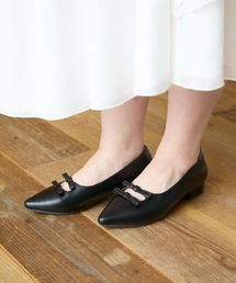 la farfa shoes ダブルリボンパンプス