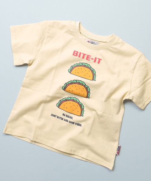LSP WOW(エルエスピーワオ)の「【LSP WOW!】【プチプラ】カラバリ半袖Tee(Tシャツ/カットソー・キッズ・ブルー/パープル/キナリ/ベージュ/オレンジ/イエロー/ピンク/ライトグリーン/レッド/ブラウン/エメラルド/ブラック/ライトブルー/グレー/オフホワイト/ブラック系その他・130/120/110/100/95/90/80/150/140)」の3枚目の写真