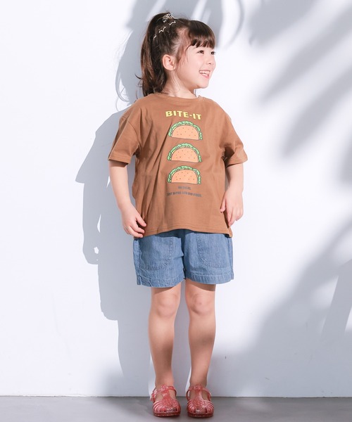 LSP WOW(エルエスピーワオ)の「【LSP WOW!】【プチプラ】カラバリ半袖Tee(Tシャツ/カットソー・キッズ・ブルー/パープル/キナリ/ベージュ/オレンジ/イエロー/ピンク/ライトグリーン/レッド/ブラウン/エメラルド/ブラック/ライトブルー/グレー/オフホワイト/ブラック系その他・130/120/110/100/95/90/80/150/140)」の20枚目の写真