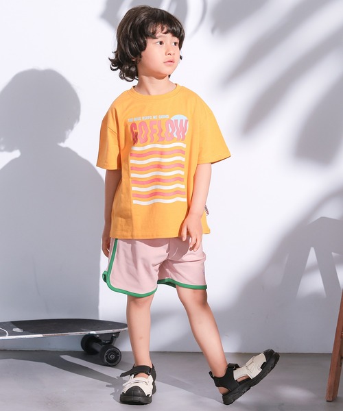 LSP WOW(エルエスピーワオ)の「【LSP WOW!】【プチプラ】カラバリ半袖Tee(Tシャツ/カットソー・キッズ・ブルー/パープル/キナリ/ベージュ/オレンジ/イエロー/ピンク/ライトグリーン/レッド/ブラウン/エメラルド/ブラック/ライトブルー/グレー/オフホワイト/ブラック系その他・130/120/110/100/95/90/80/150/140)」の22枚目の写真