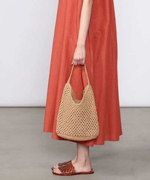 Bshop（ビショップ）の「INDIA INDUSTRY | ペーパーラフィア ショルダーバッグ WOMEN（ショルダーバッグ・レディース・ブラック/Nat・-）」の10枚目の写真