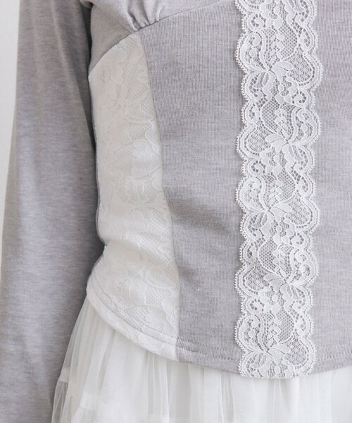 セール】レーストリムトップス（Tシャツ/カットソー）｜OLIVE des