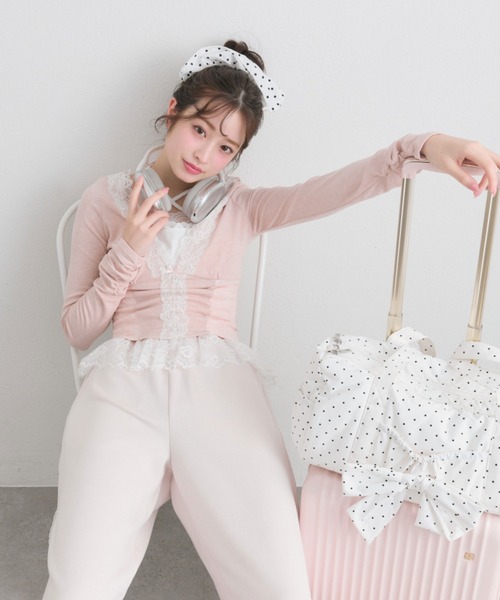 セール】レーストリムトップス（Tシャツ/カットソー）｜OLIVE des