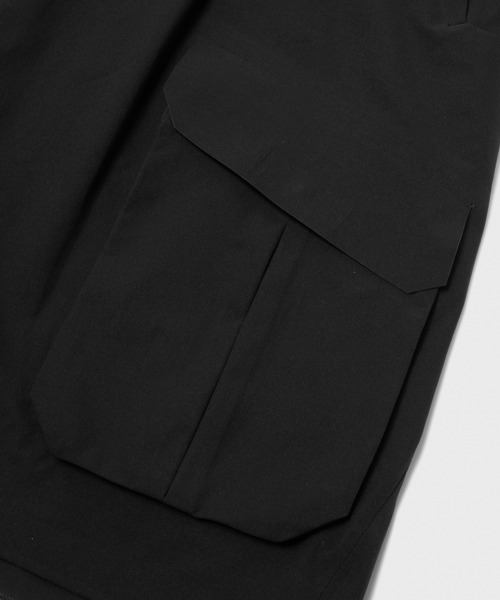 DESCENTE ALLTERRAIN(デサント オルテライン)の「DESCENTE ALLTERRAIN/デサントオルテライン SEAMLESS STRETCH BIG CARGO SHORTS ブランドロゴ シームレス カーゴショーツ 2026年 夏 夏服(カーゴパンツ・メンズ・ブラック・M/L/O)」の2枚目の写真