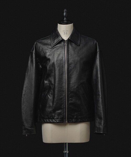 ADAM ET ROPE'（アダムエロペ）の「ホースハイド レザーライダースブルゾン（ライダースジャケット・メンズ・ブラック・L/M）」の4枚目の写真