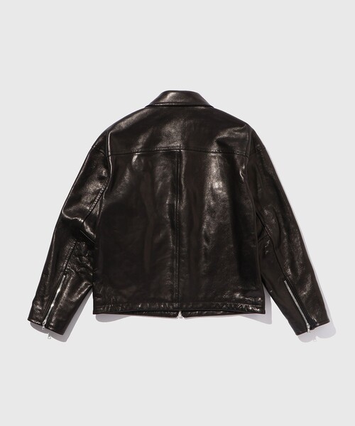 ADAM ET ROPE'（アダムエロペ）の「ホースハイド レザーライダースブルゾン（ライダースジャケット・メンズ・ブラック・L/M）」の12枚目の写真