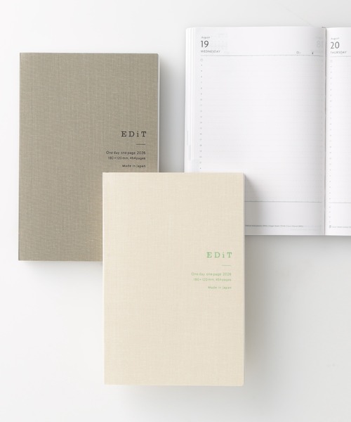 EDiT(エディット)の「【直営店限定】EDiT 手帳 2026 スケジュール帳 2026年4月始まり 1日1ページ B6変型 シンプルタイポ(手帳/メモ帳・レディース・グレー/ブラック/ホワイト・FREE)」の8枚目の写真