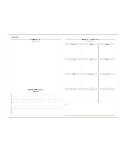 EDiT(エディット)の「【直営店限定】EDiT 手帳 2026 スケジュール帳 2026年4月始まり 1日1ページ B6変型 シンプルタイポ(手帳/メモ帳・レディース・グレー/ブラック/ホワイト・FREE)」の12枚目の写真