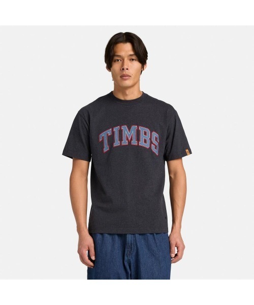 Timberland(ティンバーランド)の「半袖 TIMBS Tシャツ ユニセックス(Tシャツ/カットソー・メンズ・ネイビー・LARGE/MEDIUM/X-LARGE/XX-LARGE)」の1枚目の写真