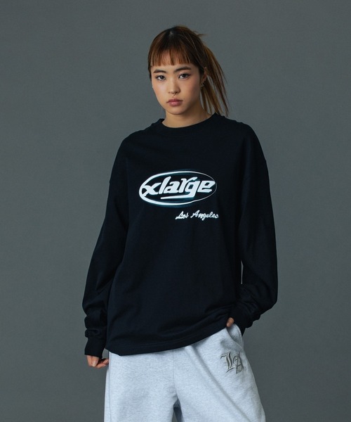 XLARGE(エクストララージ)の「SUPURER L/S TEE(Tシャツ/カットソー・メンズ・ブラック/ホワイト/ピンク・S/M/L/XL)」の2枚目の写真