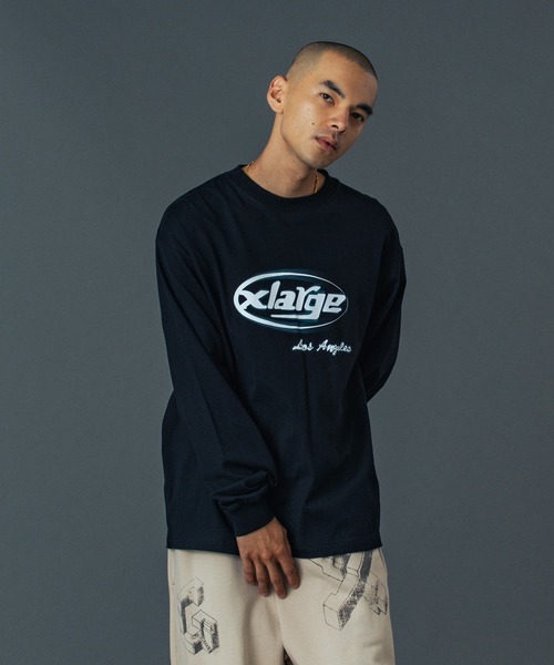 XLARGE(エクストララージ)の「SUPURER L/S TEE(Tシャツ/カットソー・メンズ・ブラック/ホワイト/ピンク・S/M/L/XL)」の4枚目の写真