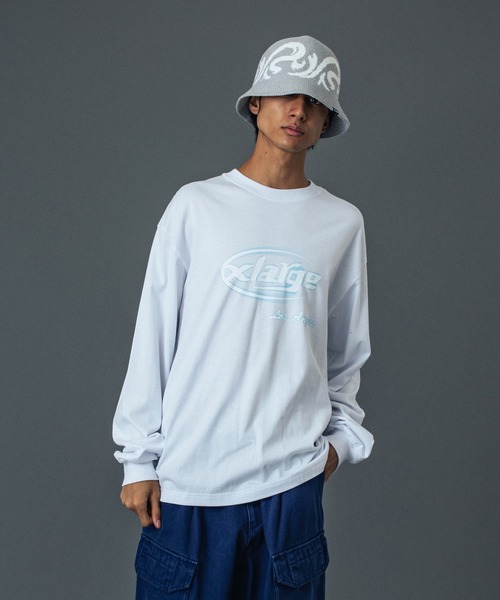 XLARGE(エクストララージ)の「SUPURER L/S TEE(Tシャツ/カットソー・メンズ・ブラック/ホワイト/ピンク・S/M/L/XL)」の10枚目の写真