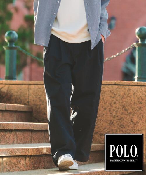 THE SHOP TK （ザ ショップ ティーケー ）の「【POLO BCS 別注】ワイドチノ イージーパンツ（その他パンツ・メンズ・ネイビー/ベージュ・04/02/03）」の3枚目の写真