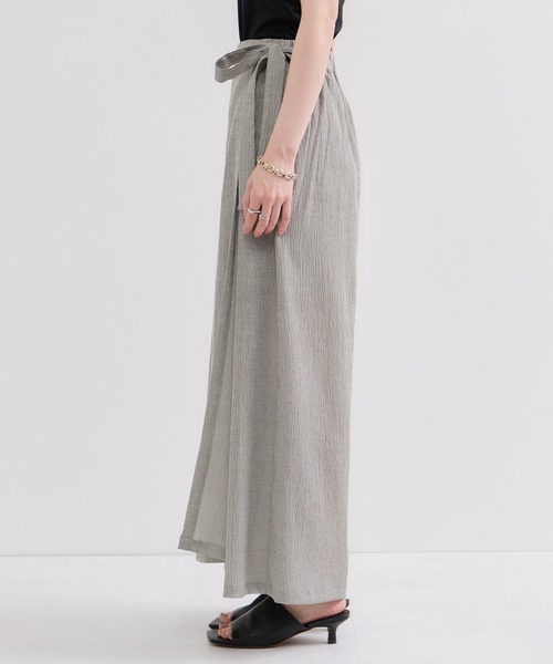 le cercle ADAM ET ROPE'（ルセルクルアダムエロペ）の「楊柳ラップリボンパンツ（その他パンツ・レディース・グレー系その他/ブラック・FREE）」の8枚目の写真