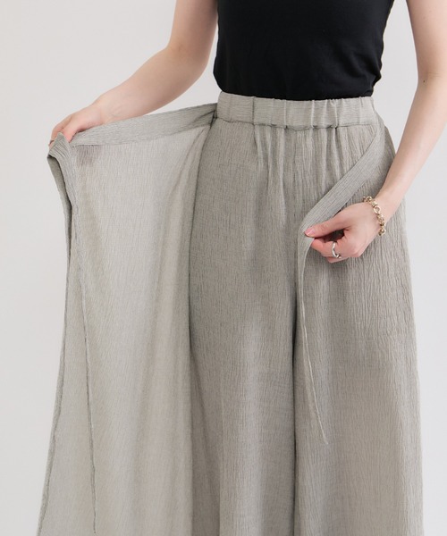 le cercle ADAM ET ROPE'（ルセルクルアダムエロペ）の「楊柳ラップリボンパンツ（その他パンツ・レディース・グレー系その他/ブラック・FREE）」の11枚目の写真