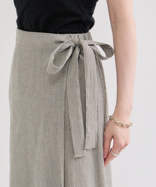 le cercle ADAM ET ROPE'（ルセルクルアダムエロペ）の「楊柳ラップリボンパンツ（その他パンツ・レディース・グレー系その他/ブラック・FREE）」の12枚目の写真