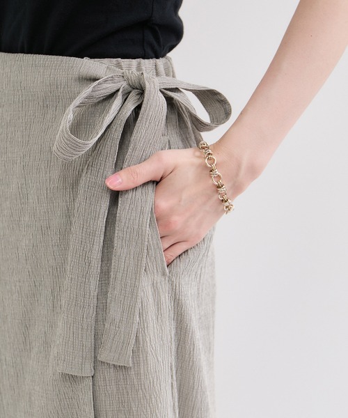 le cercle ADAM ET ROPE'（ルセルクルアダムエロペ）の「楊柳ラップリボンパンツ（その他パンツ・レディース・グレー系その他/ブラック・FREE）」の13枚目の写真