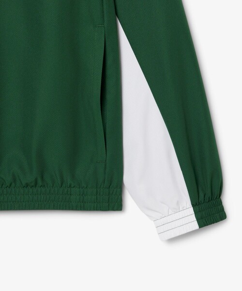LACOSTE（ラコステ）の「h撥水 カラーブロック フーデッドトラックジャケット（ナイロンジャケット・メンズ・グリーン・3/5/4）」の3枚目の写真