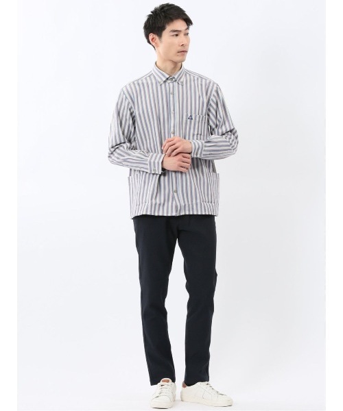 m.f.editorial(エムエフエディトリアル)の「【ストレッチ】ジェリー/GERRY ストライプ 長袖 シャツアウター(シャツ/ブラウス・メンズ・ブルー/パープル・MEDIUM/LARGE)」の16枚目の写真