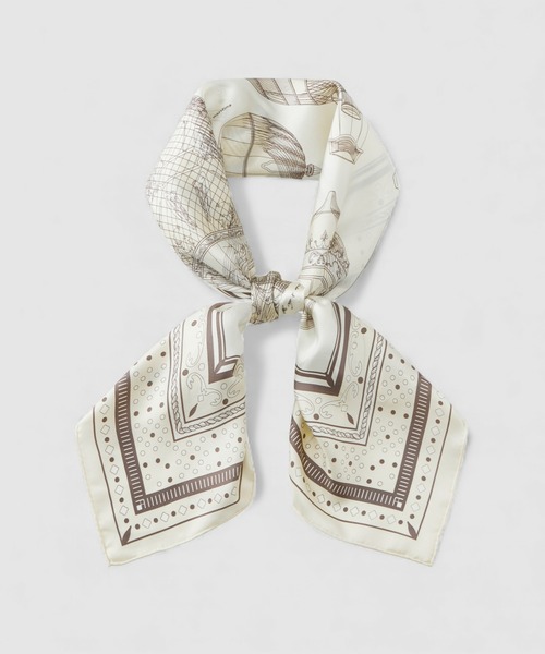 manipuri（マニプリ）の「【manipuri(マニプリ)】88×88 SILK SCARF（ストール/ショール・レディース・グリーン系その他/アイボリー・FREE）」の5枚目の写真