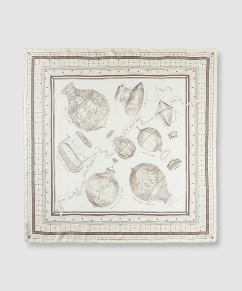 manipuri（マニプリ）の「【manipuri(マニプリ)】88×88 SILK SCARF（ストール/ショール・レディース・グリーン系その他/アイボリー・FREE）」の7枚目の写真