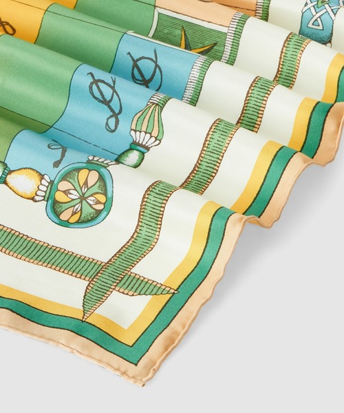 manipuri（マニプリ）の「【manipuri(マニプリ)】88×88 SILK SCARF（ストール/ショール・レディース・グリーン系その他/アイボリー・FREE）」の11枚目の写真