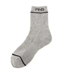 PING（ピン）の「【PING APPAREL】PINGロゴショートソックス ＜PERFORMANCE＞ (MENS)（ソックス/靴下）」