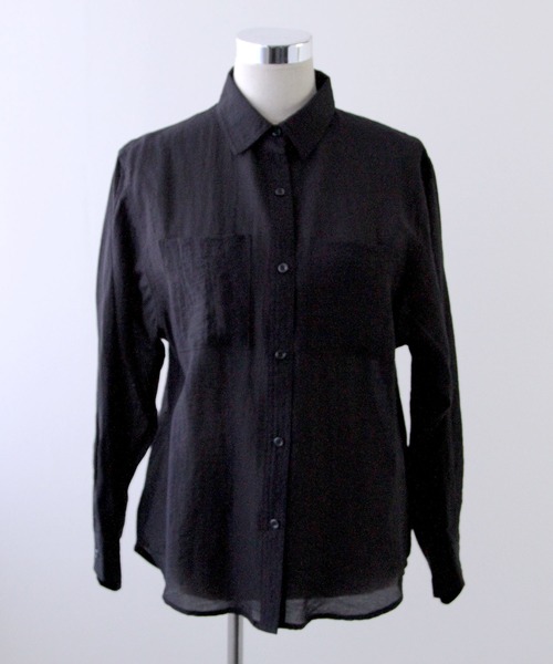 Diable baiser(ディアブルベーゼ)の「【ZOZO限定】やや透け感長袖シアーシャツ(シャツ/ブラウス・レディース・ホワイト/ブルー/ブラック・MEDIUM)」の17枚目の写真