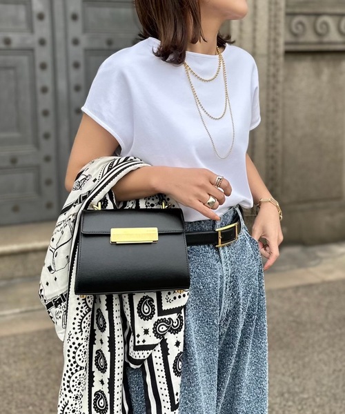 Emma Taylor(エマテイラー)の「シルクタッチスムースバックジッププルオーバー(Tシャツ/カットソー・レディース・ホワイト/サックスブルー/ブラック/ライトイエロー・FREE)」の5枚目の写真