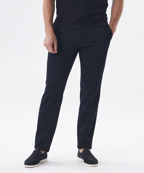 EPOCA UOMO(エポカウォモ)の「【セットアップ対応】*Safari5月号掲載*ランダムストライプパンツ(その他パンツ・メンズ・ブラック/ダークネイビー・48/46)」の2枚目の写真