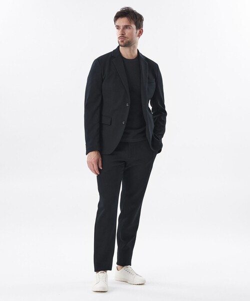 EPOCA UOMO(エポカウォモ)の「【セットアップ対応】*Safari5月号掲載*ランダムストライプパンツ(その他パンツ・メンズ・ブラック/ダークネイビー・48/46)」の3枚目の写真