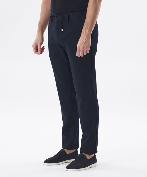 EPOCA UOMO(エポカウォモ)の「【セットアップ対応】*Safari5月号掲載*ランダムストライプパンツ(その他パンツ・メンズ・ブラック/ダークネイビー・48/46)」の6枚目の写真