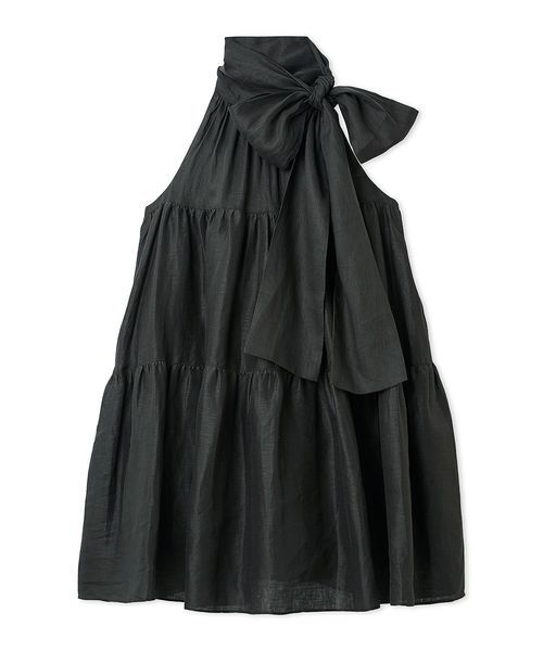 FURFUR(ファーファー)の「ボウタイアメスリワンピース(ワンピース・レディース・イエロー/オフホワイト/ブラック・F)」の3枚目の写真