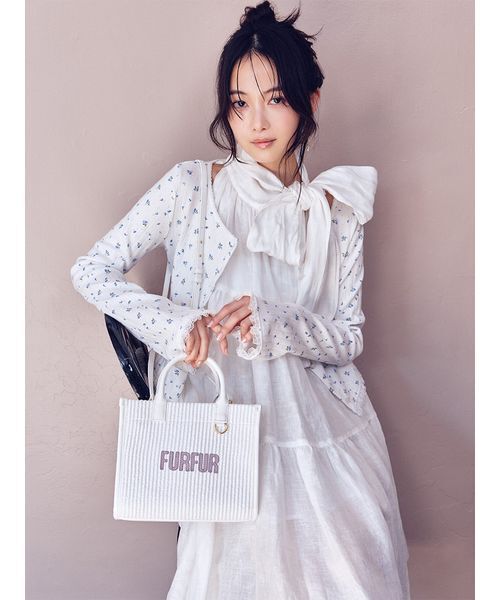 FURFUR(ファーファー)の「ボウタイアメスリワンピース(ワンピース・レディース・イエロー/オフホワイト/ブラック・F)」の9枚目の写真