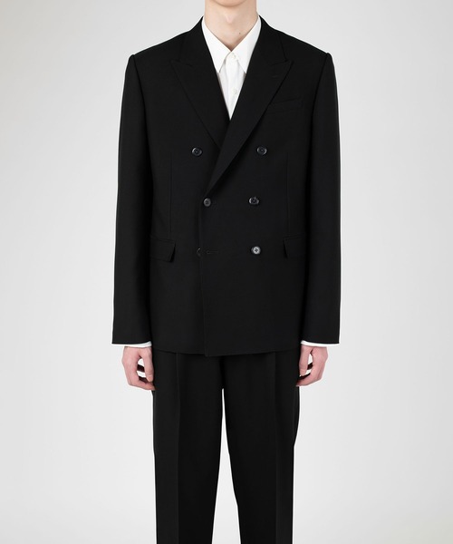 LAD MUSICIAN（ラッドミュージシャン）の「WOOL GABARDINE DOUBLE BREASTED JACKET（テーラードジャケット・メンズ・ブラック・46/42/44）」の2枚目の写真