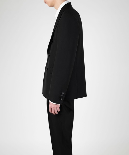 LAD MUSICIAN（ラッドミュージシャン）の「WOOL GABARDINE DOUBLE BREASTED JACKET（テーラードジャケット・メンズ・ブラック・46/42/44）」の3枚目の写真