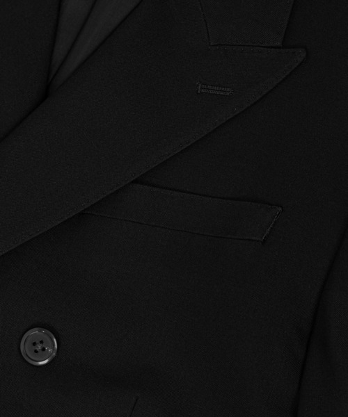LAD MUSICIAN（ラッドミュージシャン）の「WOOL GABARDINE DOUBLE BREASTED JACKET（テーラードジャケット・メンズ・ブラック・46/42/44）」の8枚目の写真