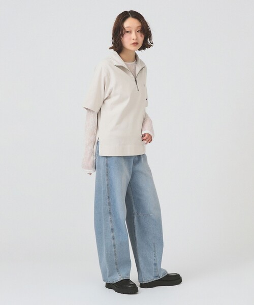 Champion(チャンピオン)の「【別注】Champion / ハーフ ジップ Tシャツ(Tシャツ/カットソー・レディース・ブラック系その他/ライトグレー・MEDIUM)」の4枚目の写真