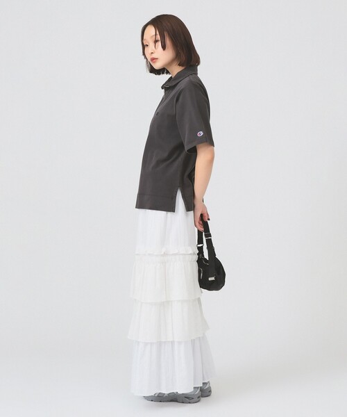 Champion(チャンピオン)の「【別注】Champion / ハーフ ジップ Tシャツ(Tシャツ/カットソー・レディース・ブラック系その他/ライトグレー・MEDIUM)」の8枚目の写真