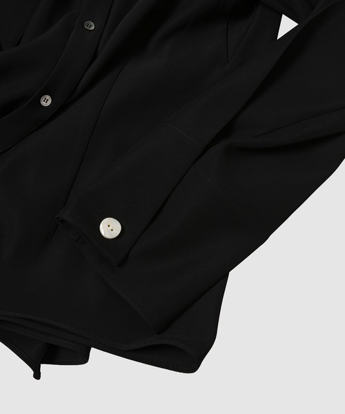YOHEI OHNO（ヨウヘイオオノ）の「Unfixed Collar Shirt（シャツ/ブラウス・レディース・ブラック・36）」の5枚目の写真